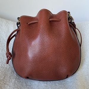 Rare Vintage Coach Sheridan Cognac Brown Marietta Leather Saddle Shoulder Bag